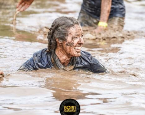 Lisa Roughead swam in an open water 1 miles swim event in Manchester as a part of a fundraising event in 2020.